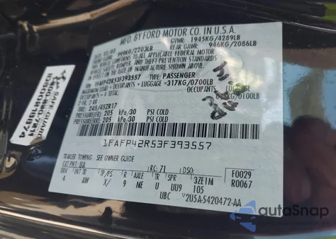 2003 Ford Mustang Mach 1 z USA, uszkodzony, nr VIN 1FAFP42R53F393557